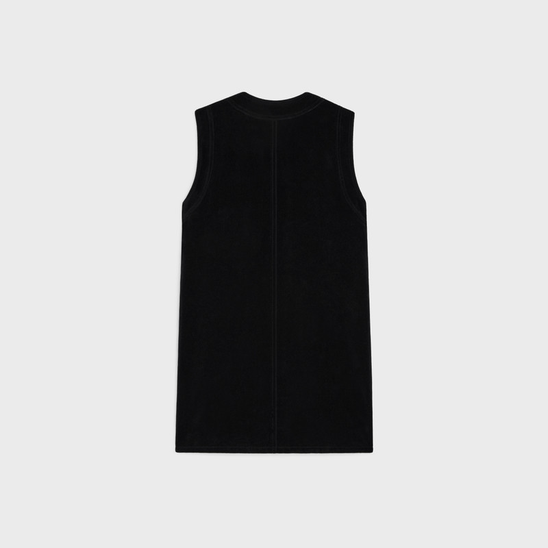 CELINE trapeze mini dress in velvet outlook