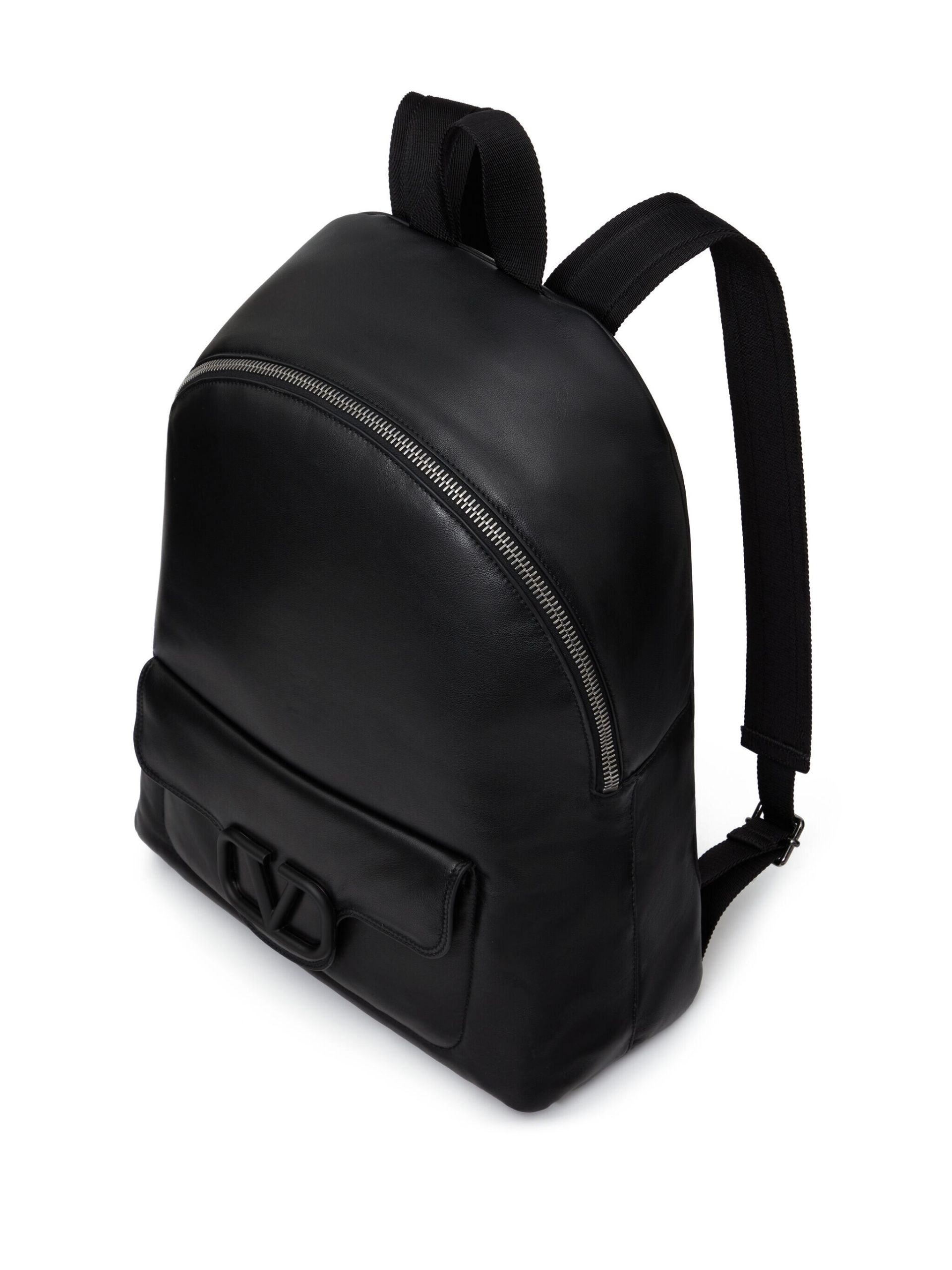 Black VLogo Nappa Leather Backpack - 6