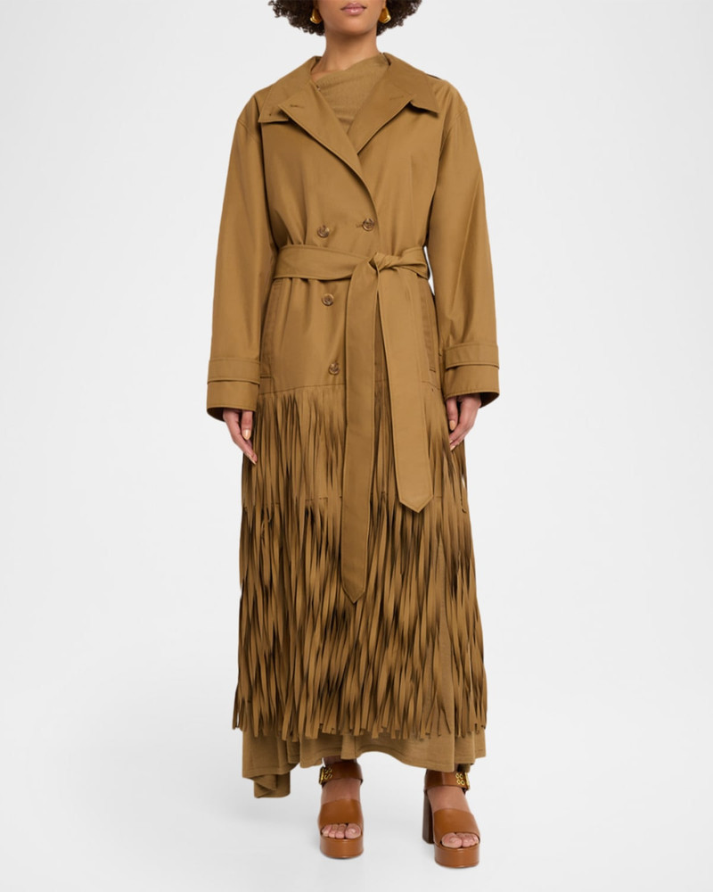 TWP Fringe Benefit Water-Repellent Twill Trench Coat outlook