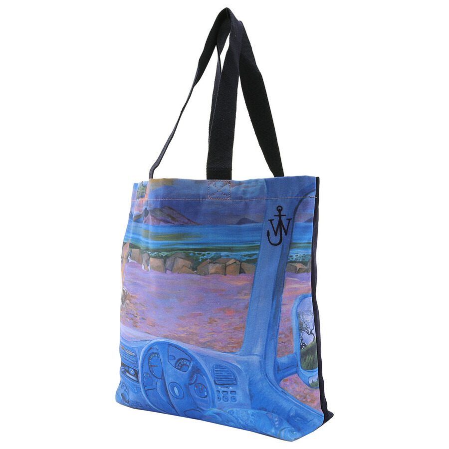 JW Anderson Camper Print Canvas Shopper Tote Bag - 4
