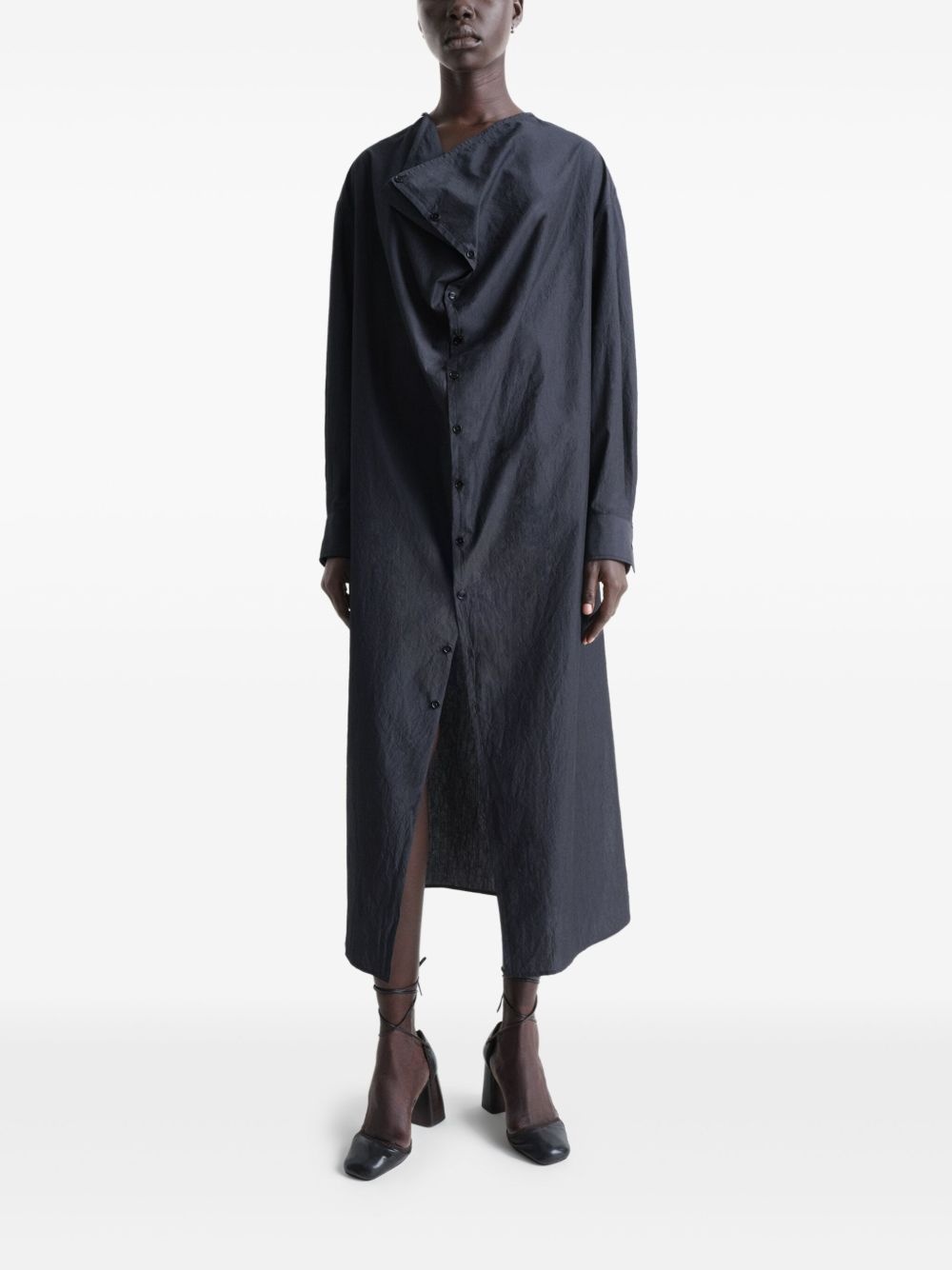 soft-collar maxi dress - 2