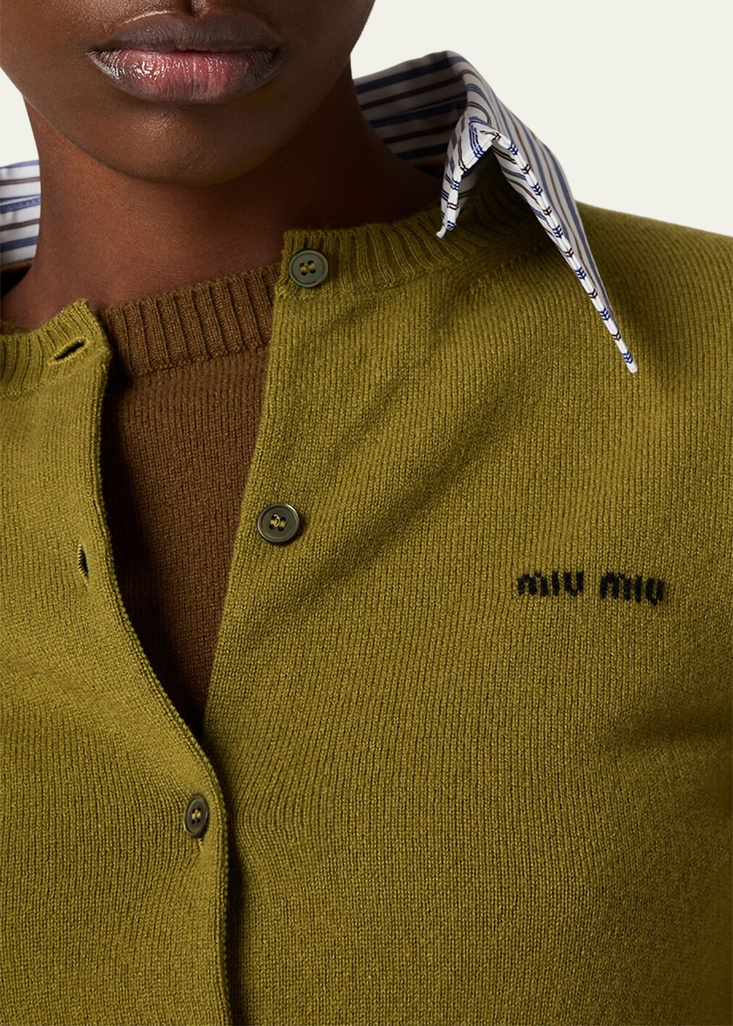 Collared Cashmere Cardigan - 4