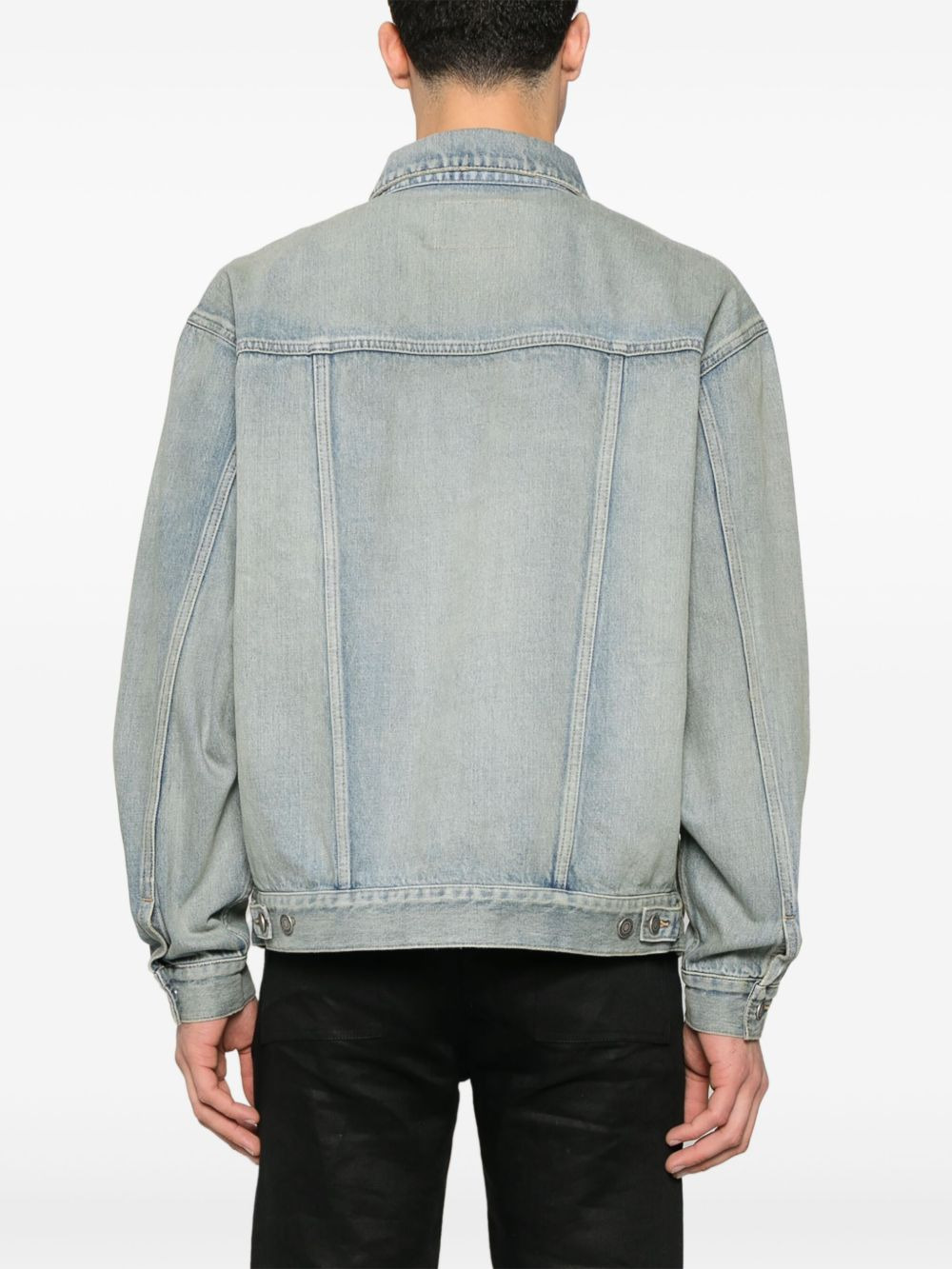 Saint Laurent Distressed Denim Jacket - 3