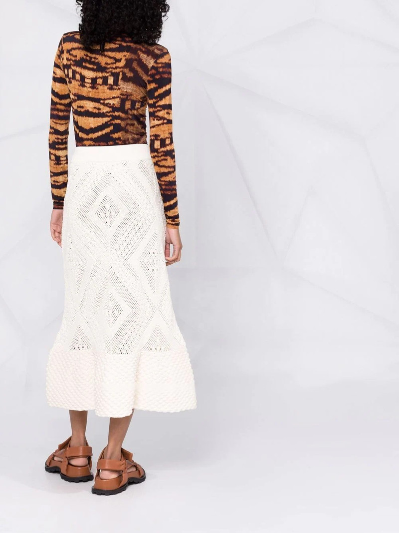 open-knit patterned midi skirt 4