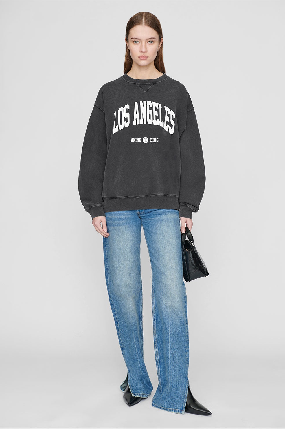 Ramona Sweatshirt University Los Angeles - Washed Black - 2