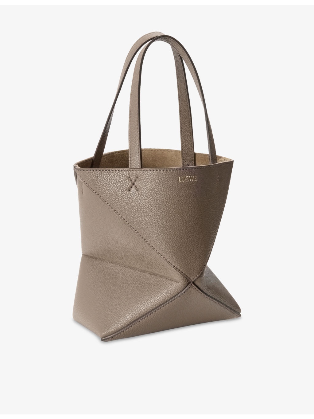 Puzzle Fold Mini Leather Tote Bag - 8