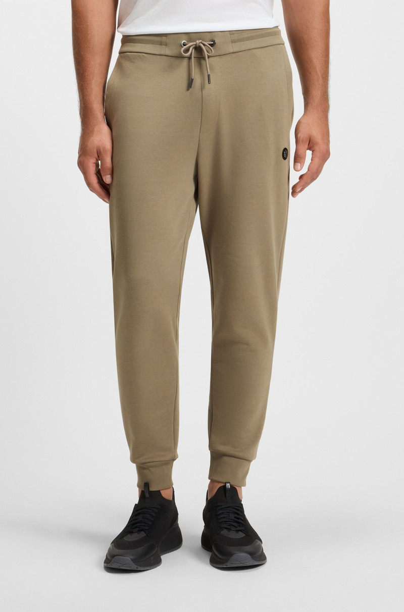 COTTON-BLEND TRACKSUIT BOTTOMS WITH METALLIC DOUBLE B MONOGRAM 2