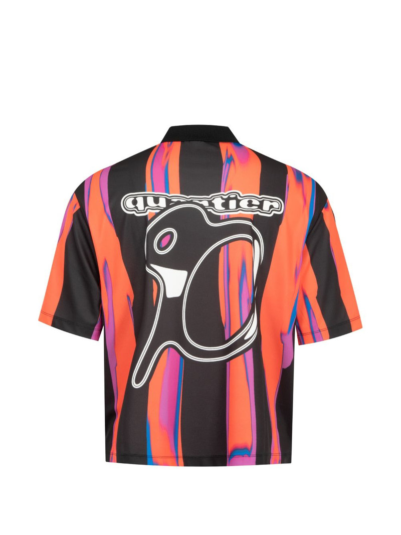 le PÈRE striped logo-print polo shirt outlook