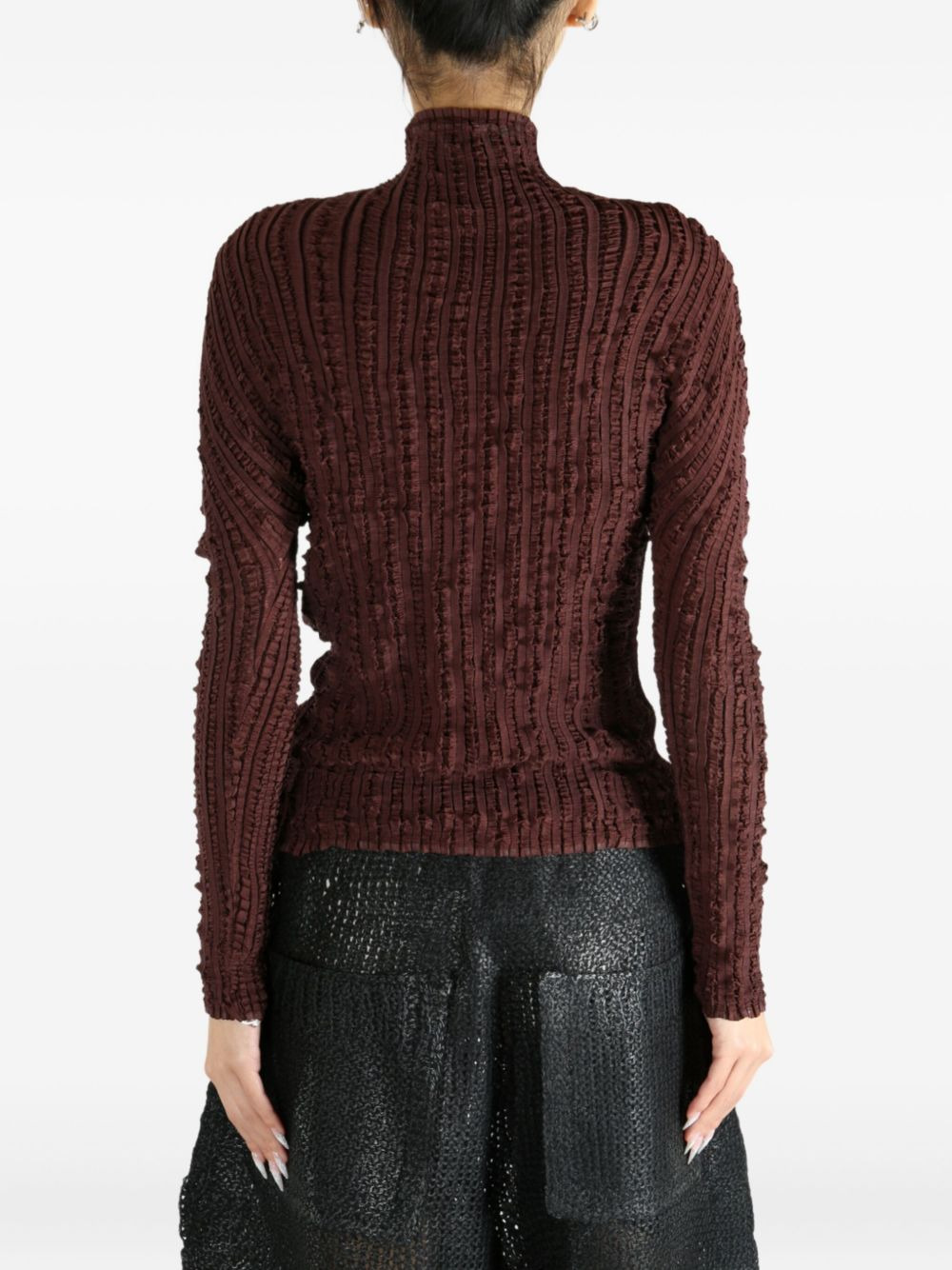 High-neck textured top - 4