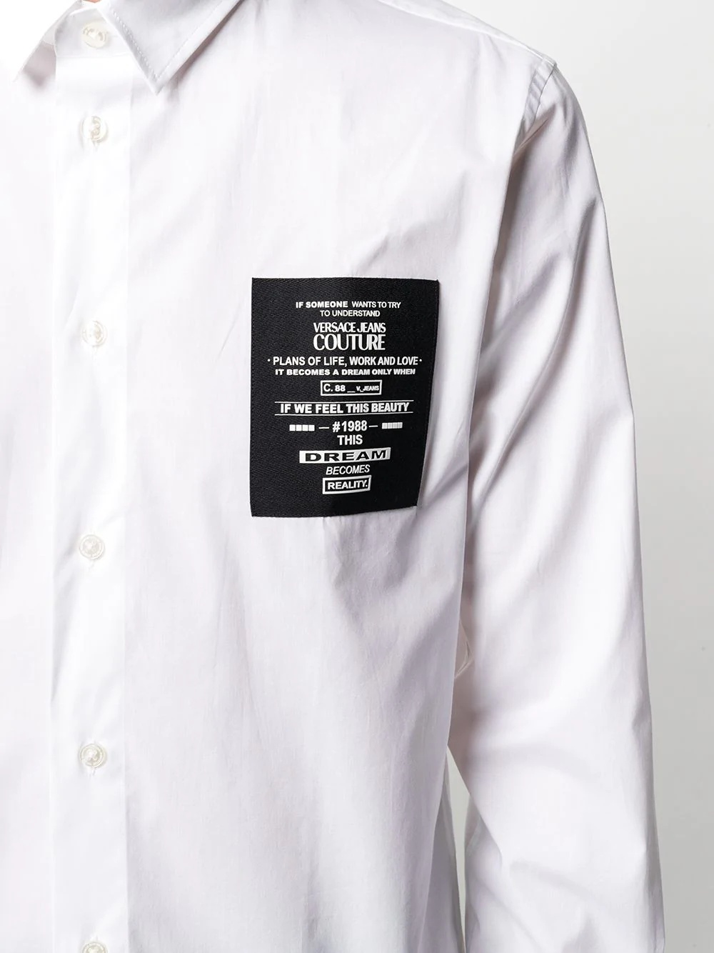 slogan patch shirt - 5