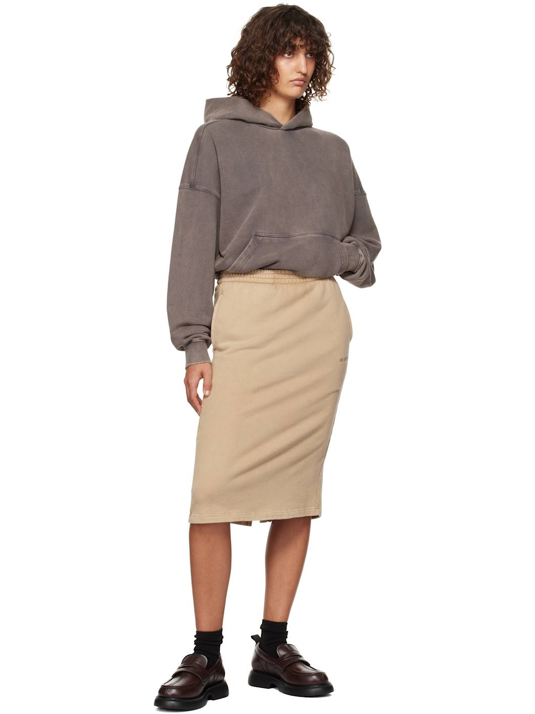 Gray & Brown Layered Hoodie Midi Dress - 4