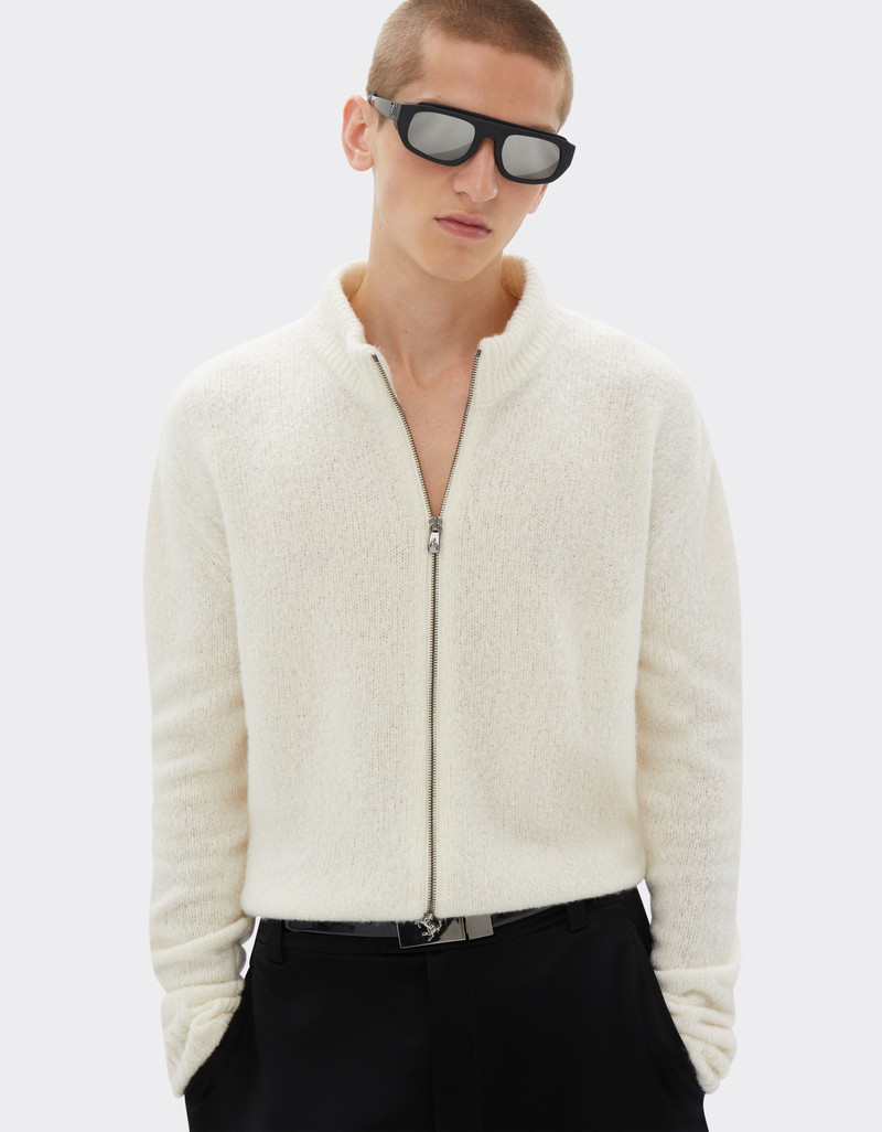 Cashmere and merino wool zipped cardigan 5