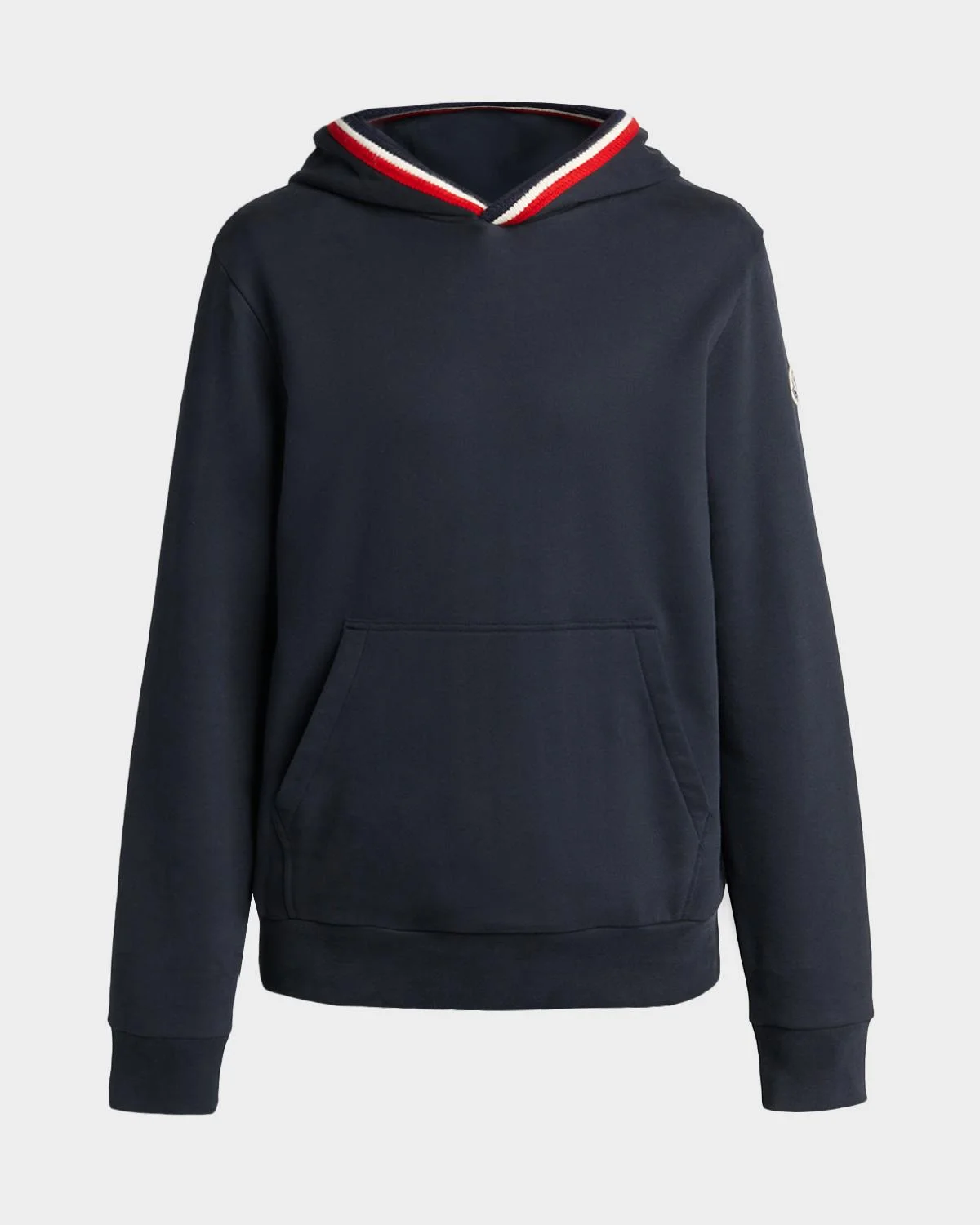 Men's Tricolor-Trim Cotton Hoodie - 1