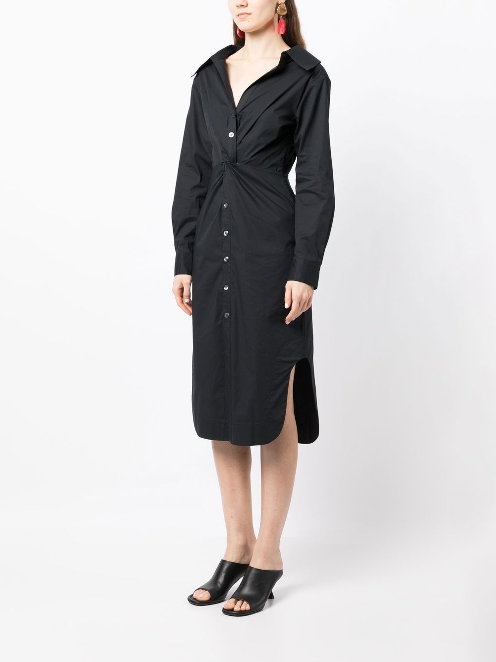 Clea twisted midi shirtdress - 3