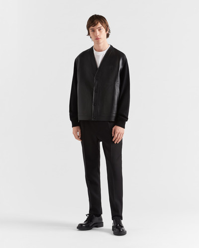 Prada Cashmere and leather cardigan outlook
