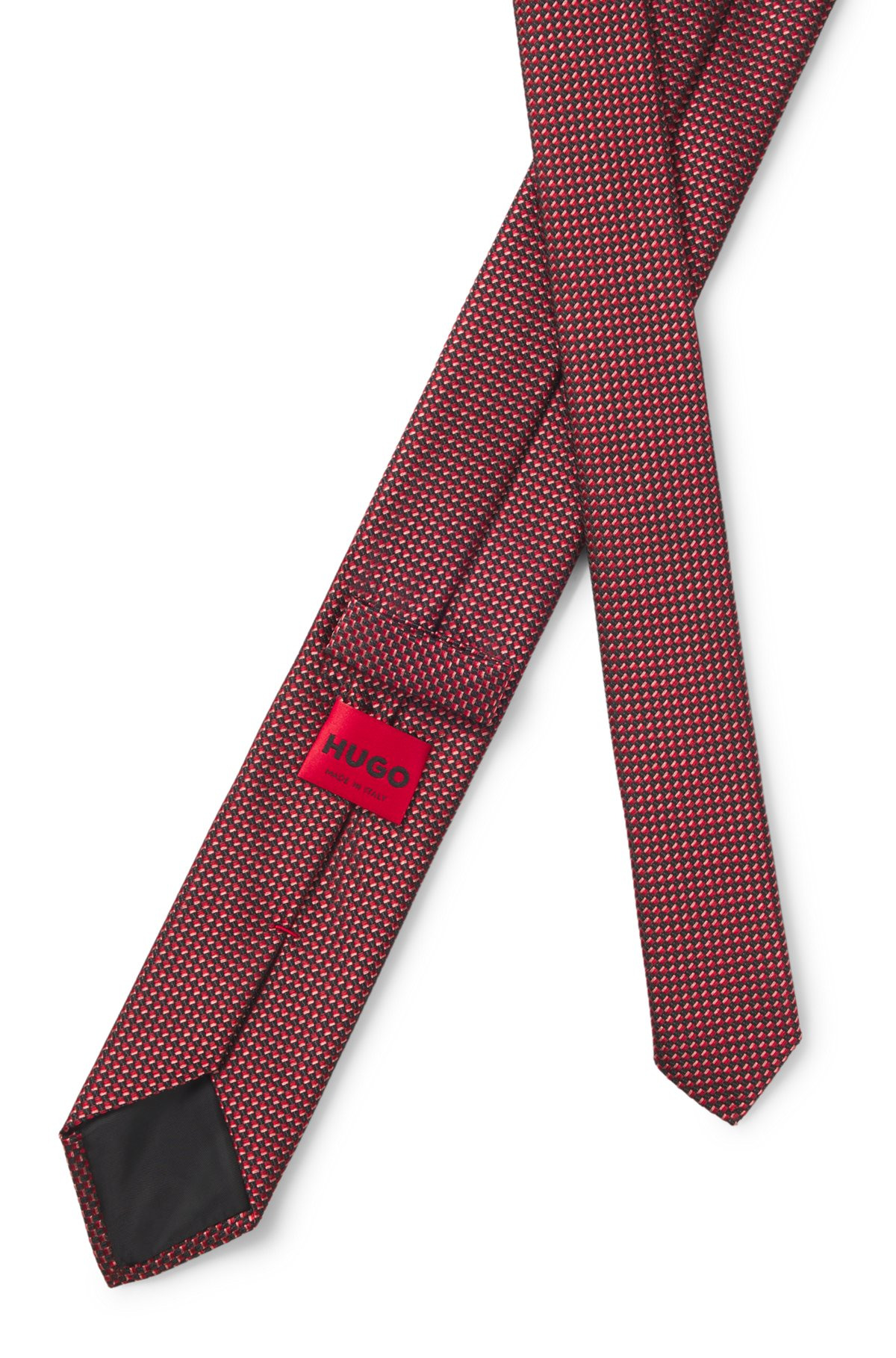 SILK-BLEND TIE WITH JACQUARD PATTERN - 5