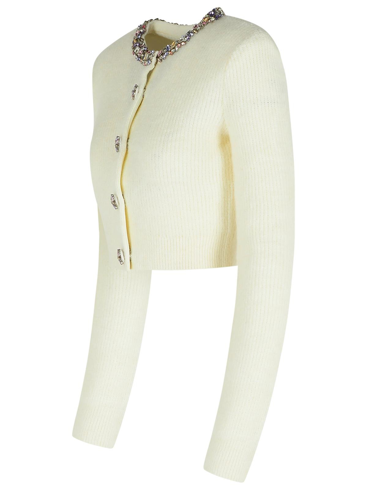 Self Portrait Cream Alpaca Blend Cardigan Women - 2