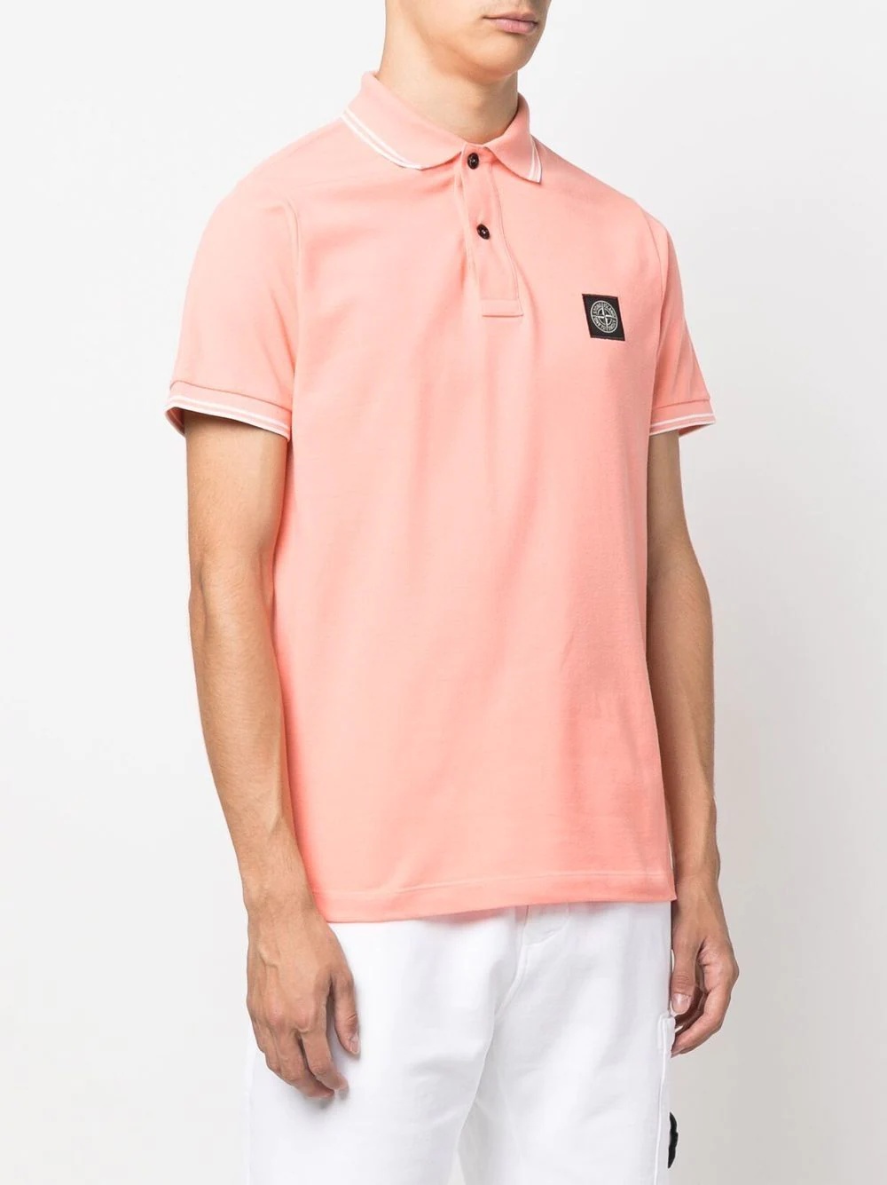 Compass-patch polo shirt - 3