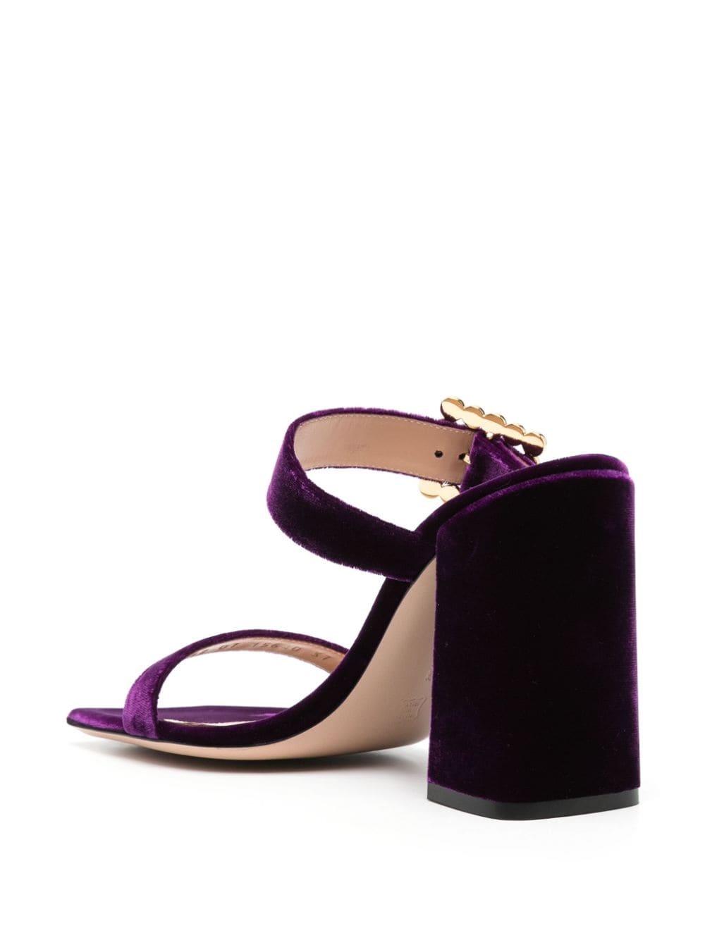 Wondy 100mm velvet mules - 3