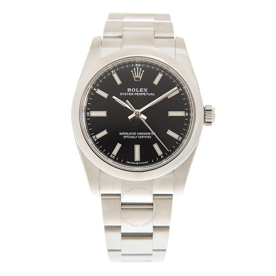Rolex Oyster Perpetual 34 Automatic Chronometer Black Dial Ladies Watch 124200BKSO - 2