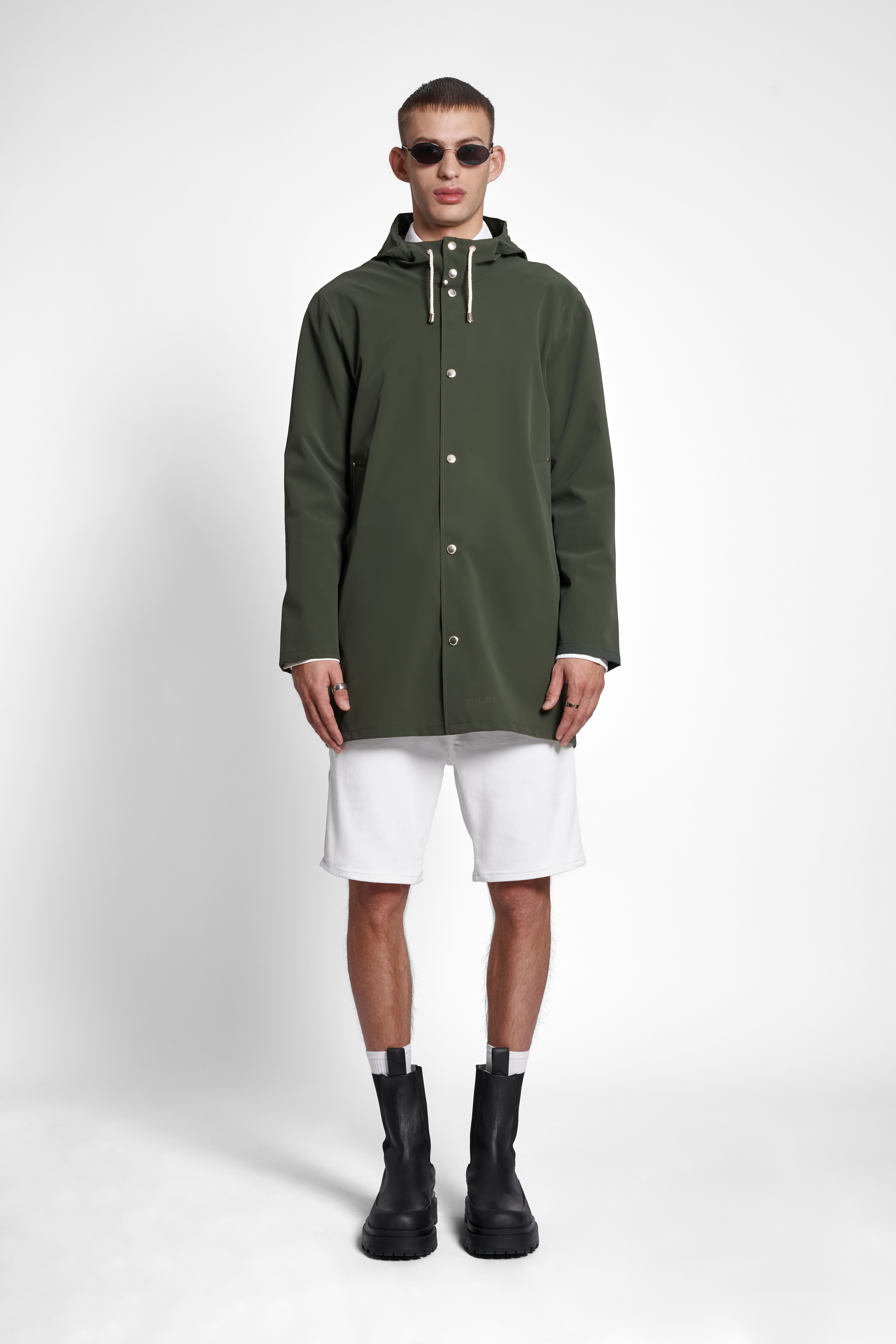 Stockholm Lightweight Matte Raincoat Green - 2