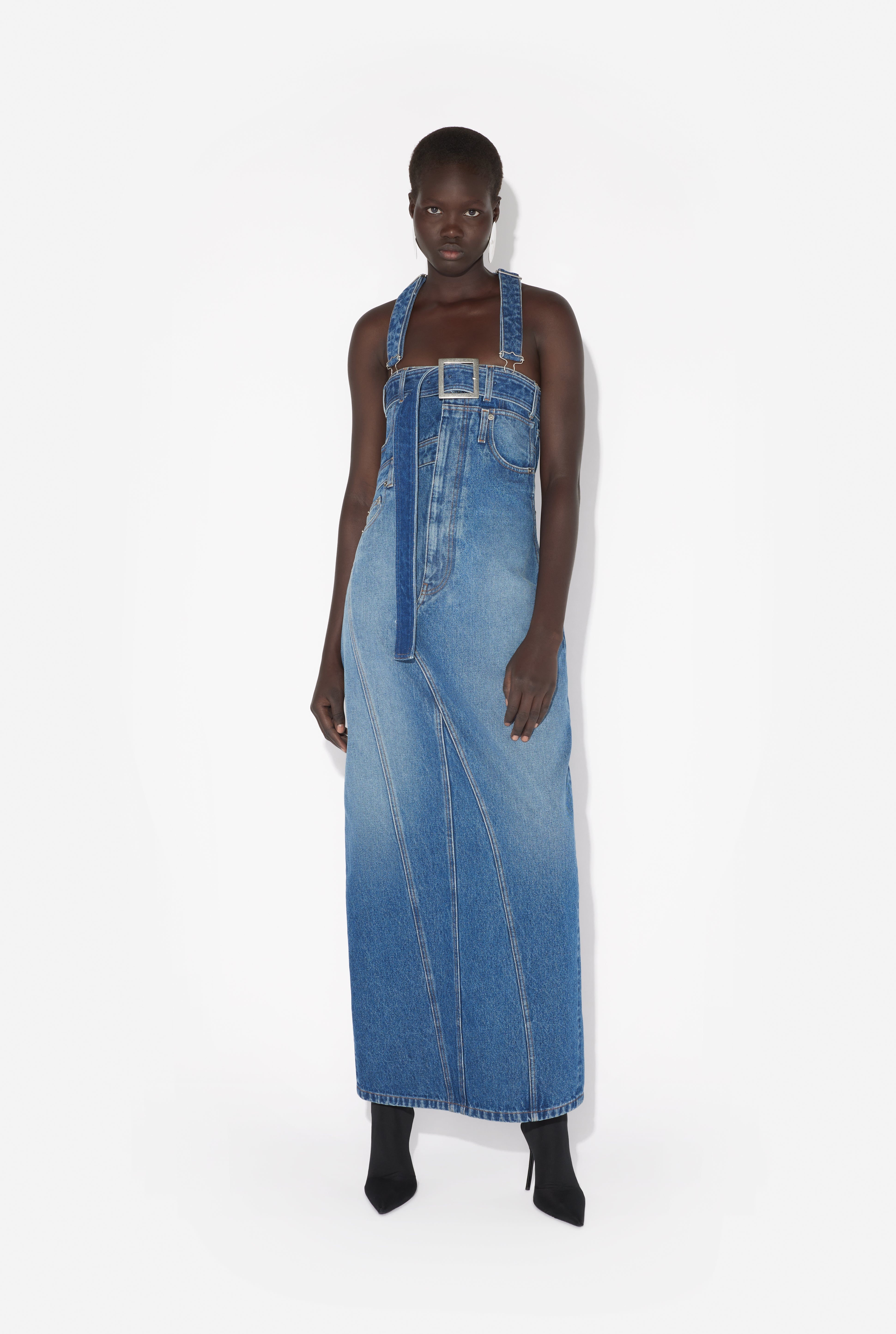 THE DENIM OVERALL DRESS - 2