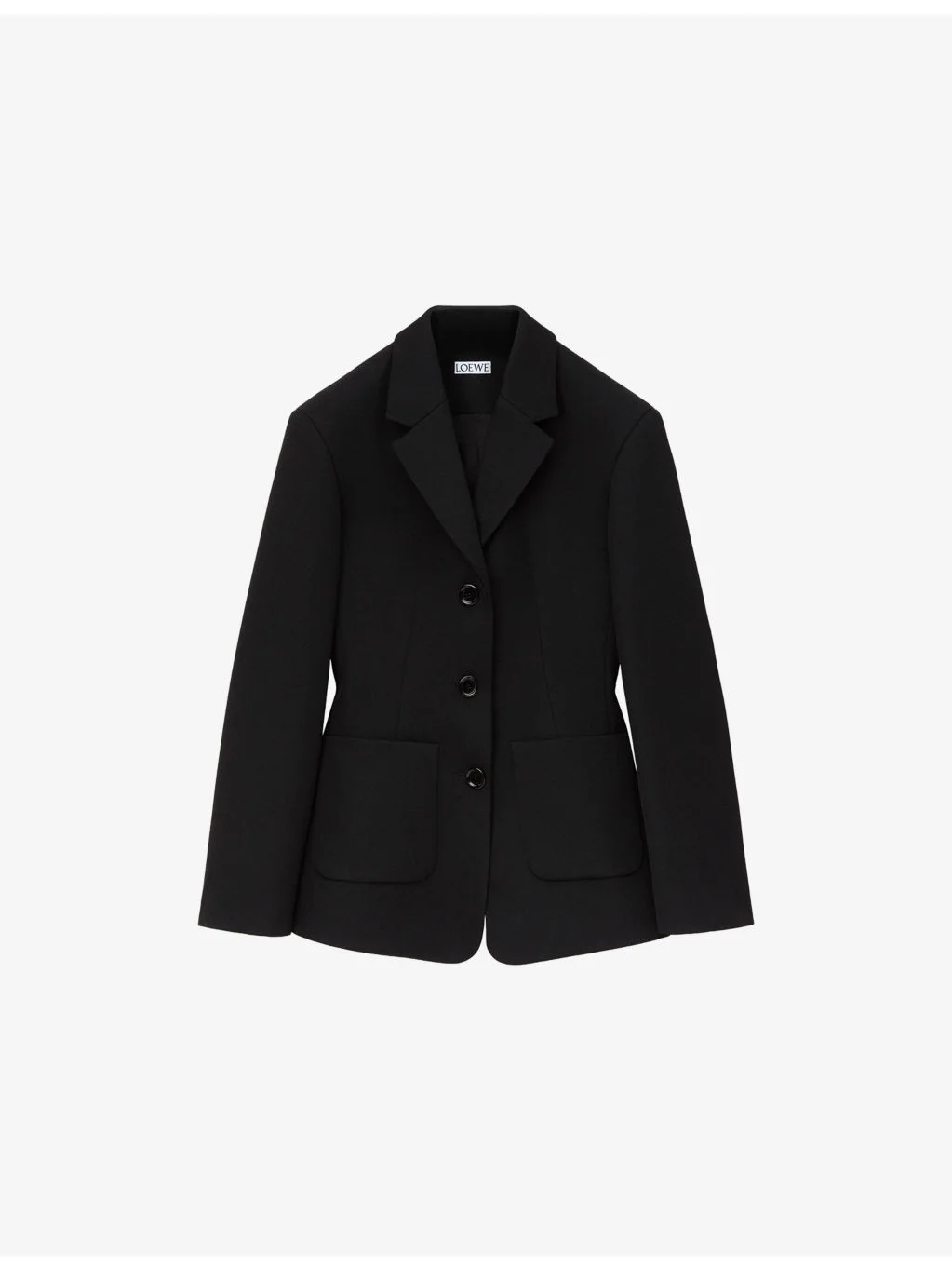 Notch-Lapel Single-Breasted Wool Blazer - 1