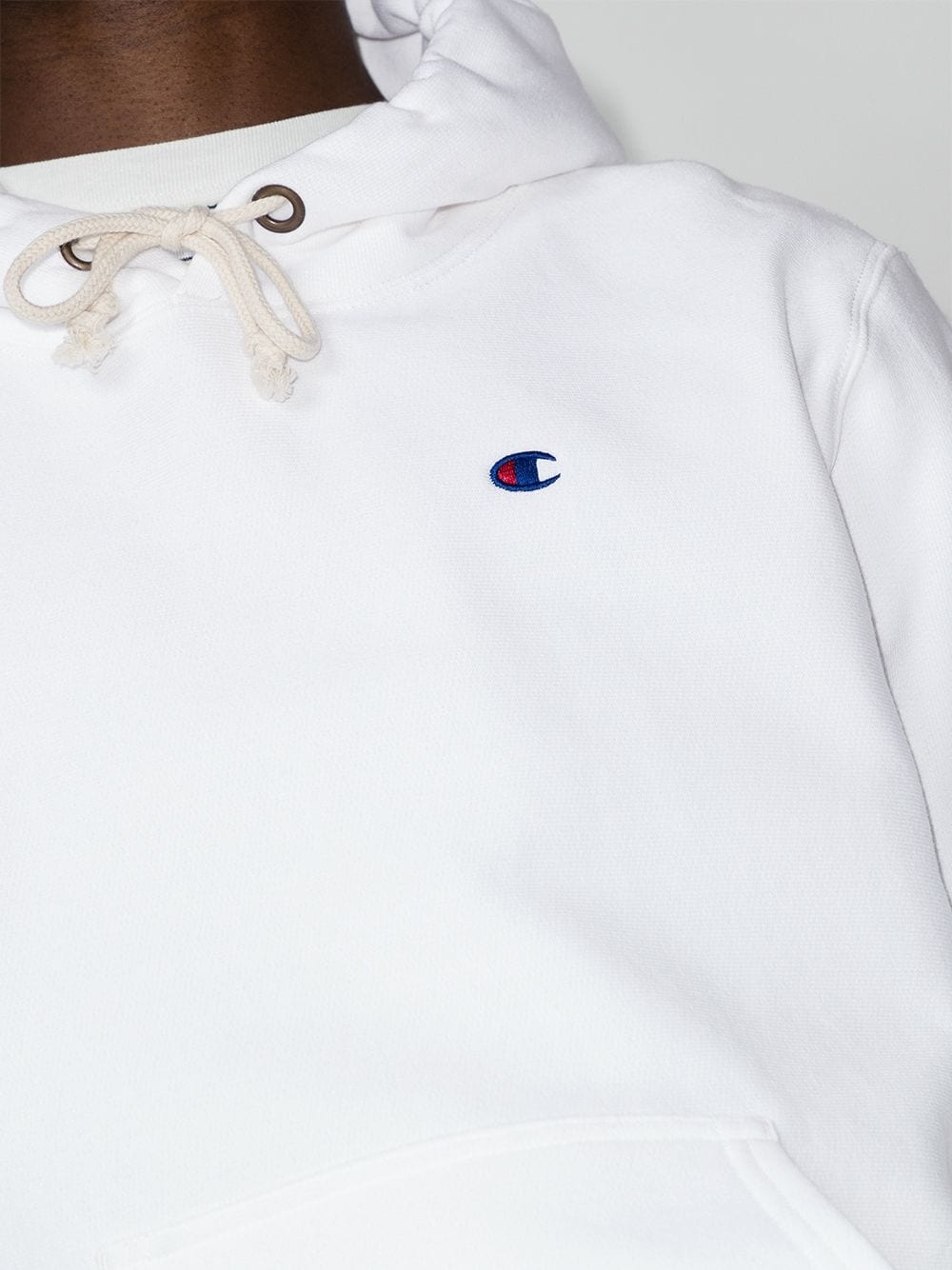 embroidered logo hooded sweatshirt - 4