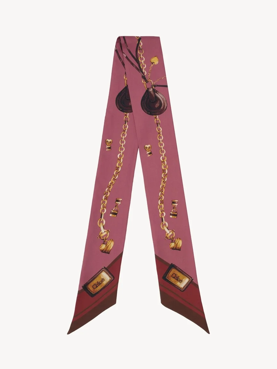 THE CHLOÉ PADDINGTON BANDEAU SCARF IN SILK TWILL - 1