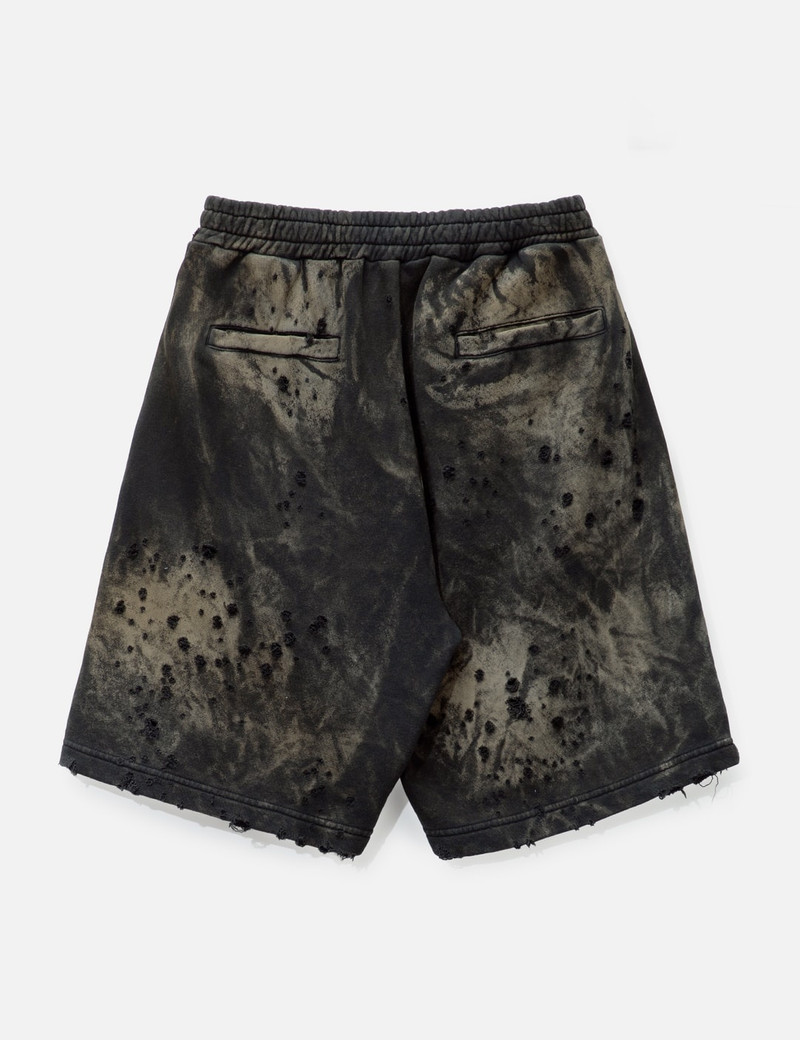 P-CROWN-N2 DISTRESSED SHORTS WITH MARBLED EFFECT 2