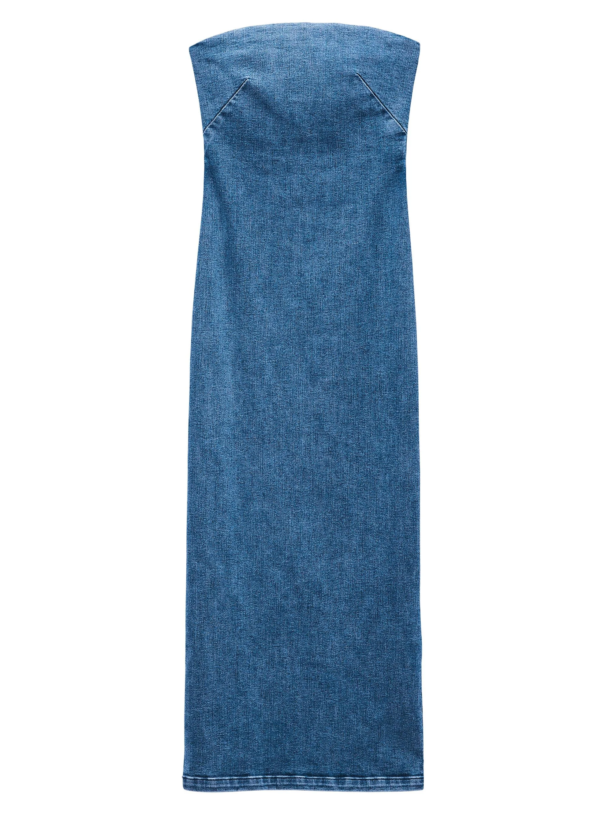 Women's Jasmine Stretch Denim Midi-Dress - Elle - 1