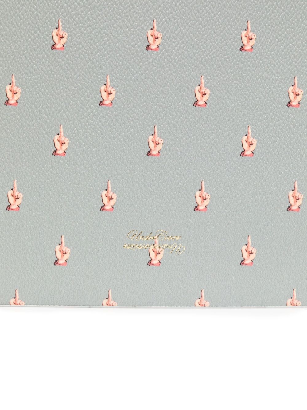 graphic-print clutch bag - 4