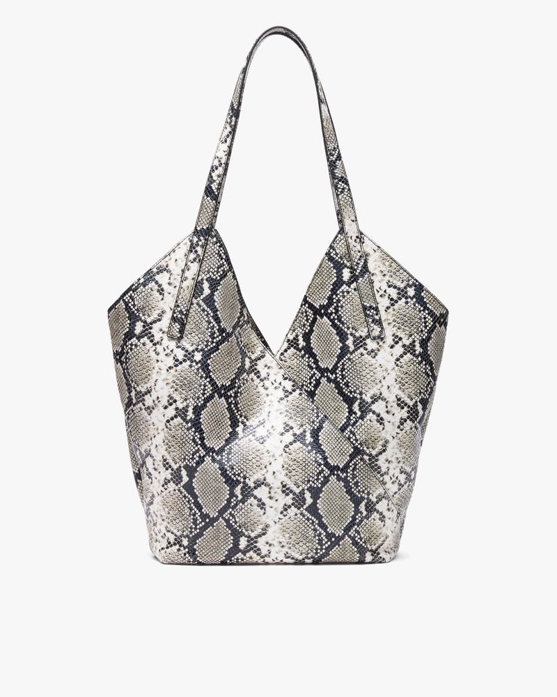 Alix Snakeskin Leather Tote 4