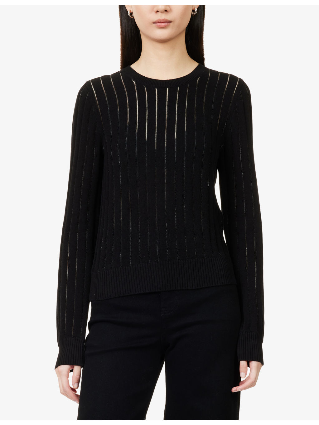 The Sheer Stripe Cotton-Blend Jumper - 3