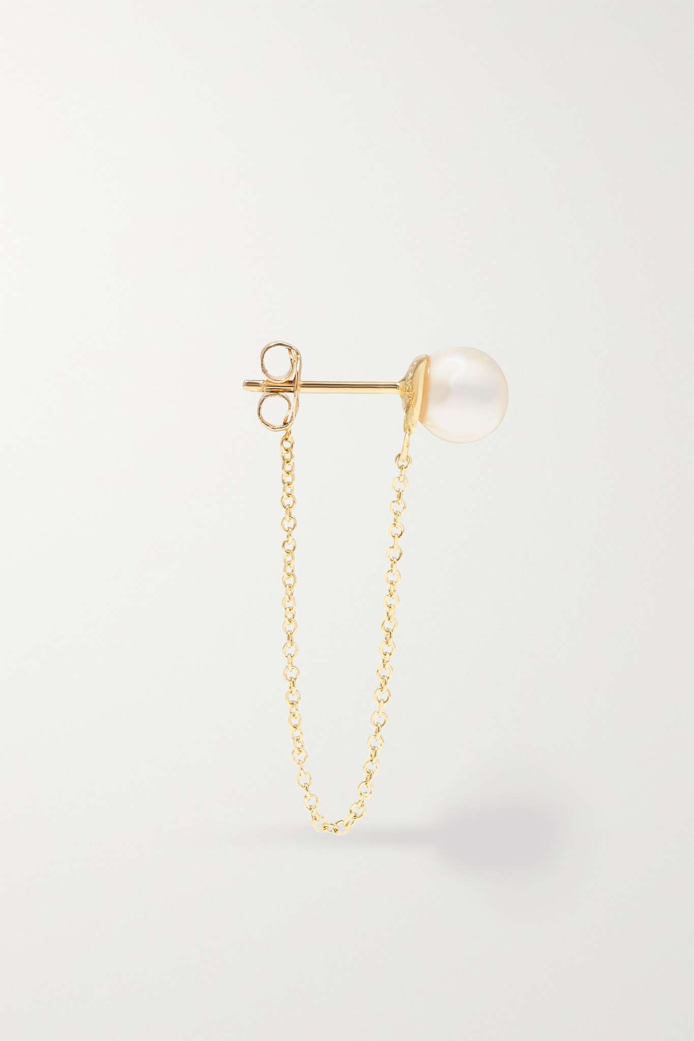 14-karat gold pearl earrings - 3