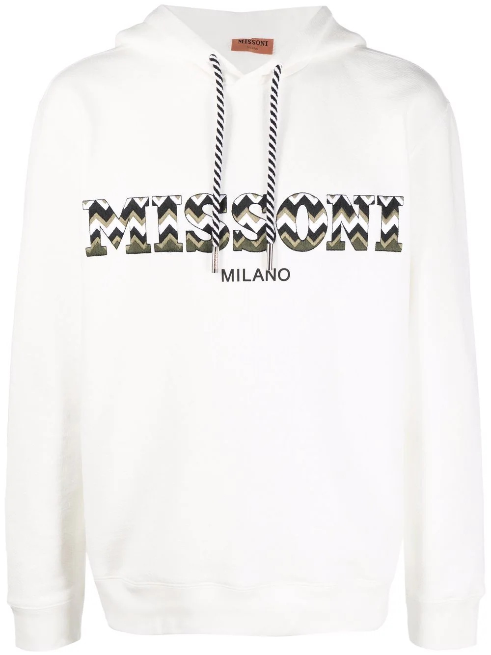 embroidered logo hoodie - 1