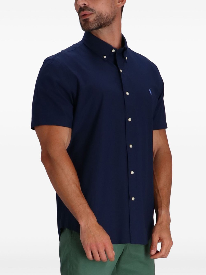 logo-embroidered short-sleeve shirt 3