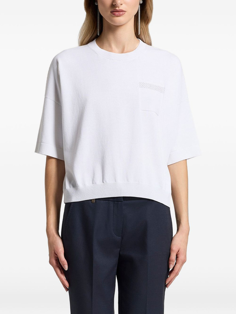 cotton pocket knitted T-shirt 1