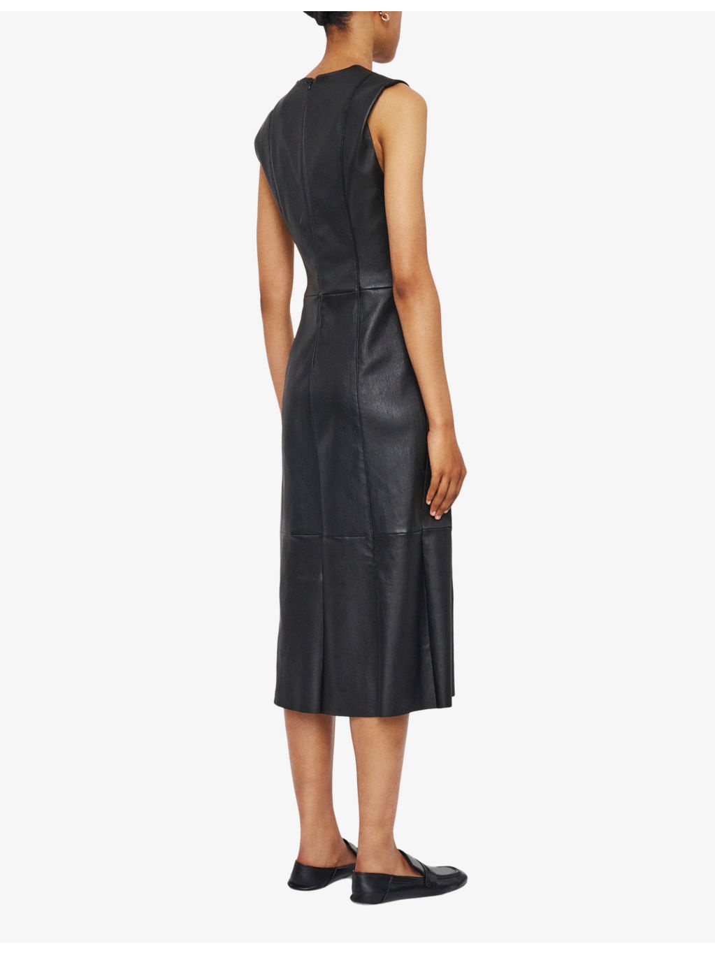 Kosma V-neck leather midi dress - 4
