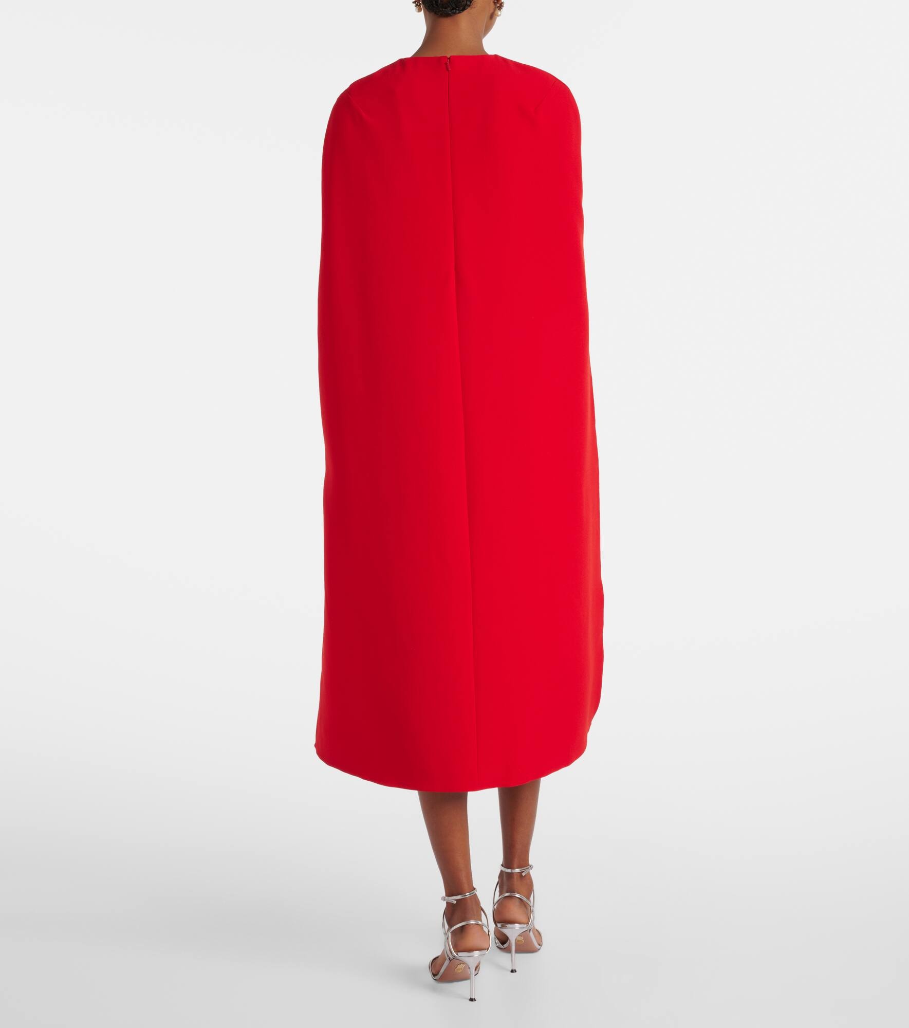 Cape-detail midi dress - 3