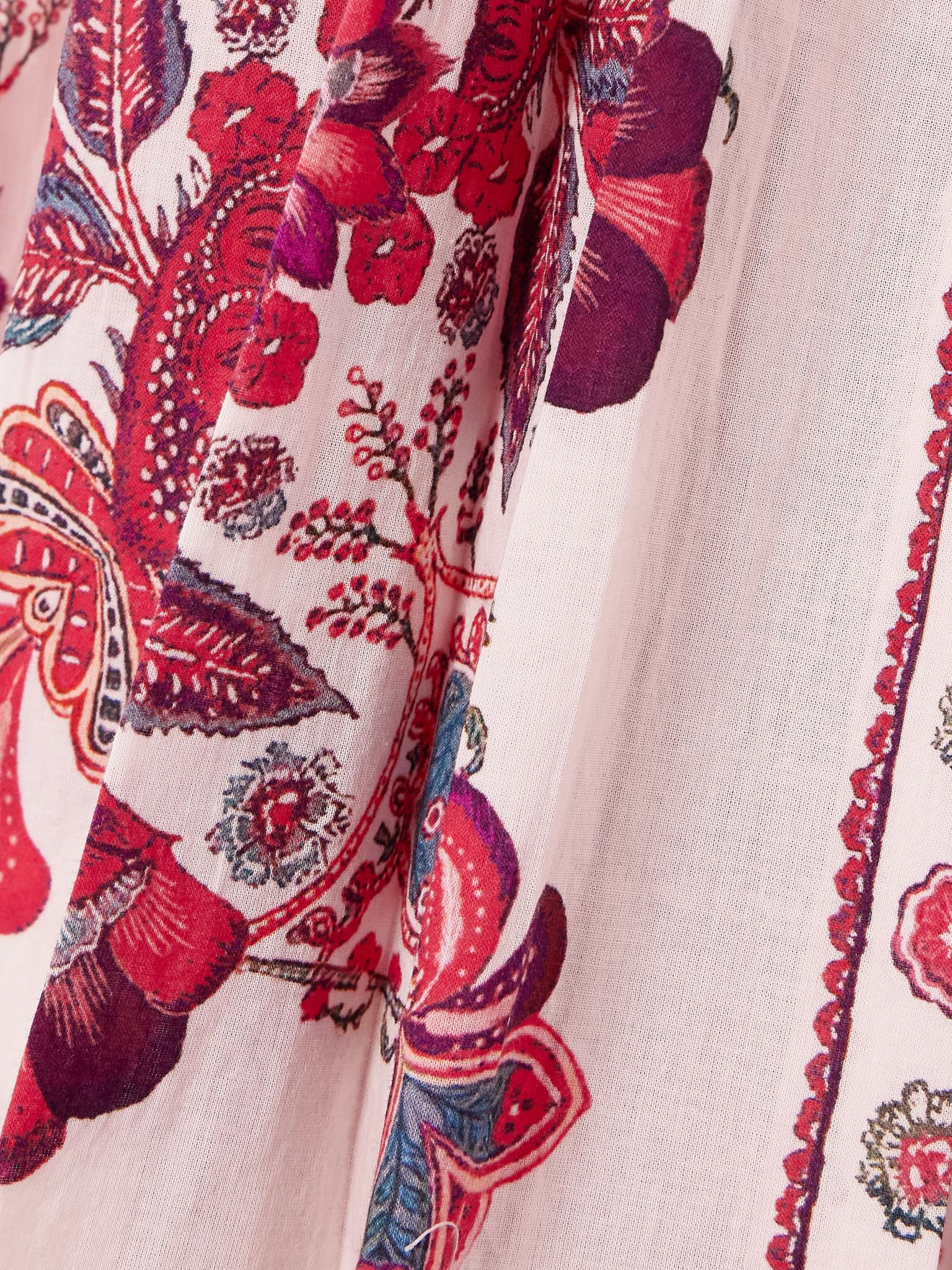 Saba printed cotton-voile maxi dress Red - 4