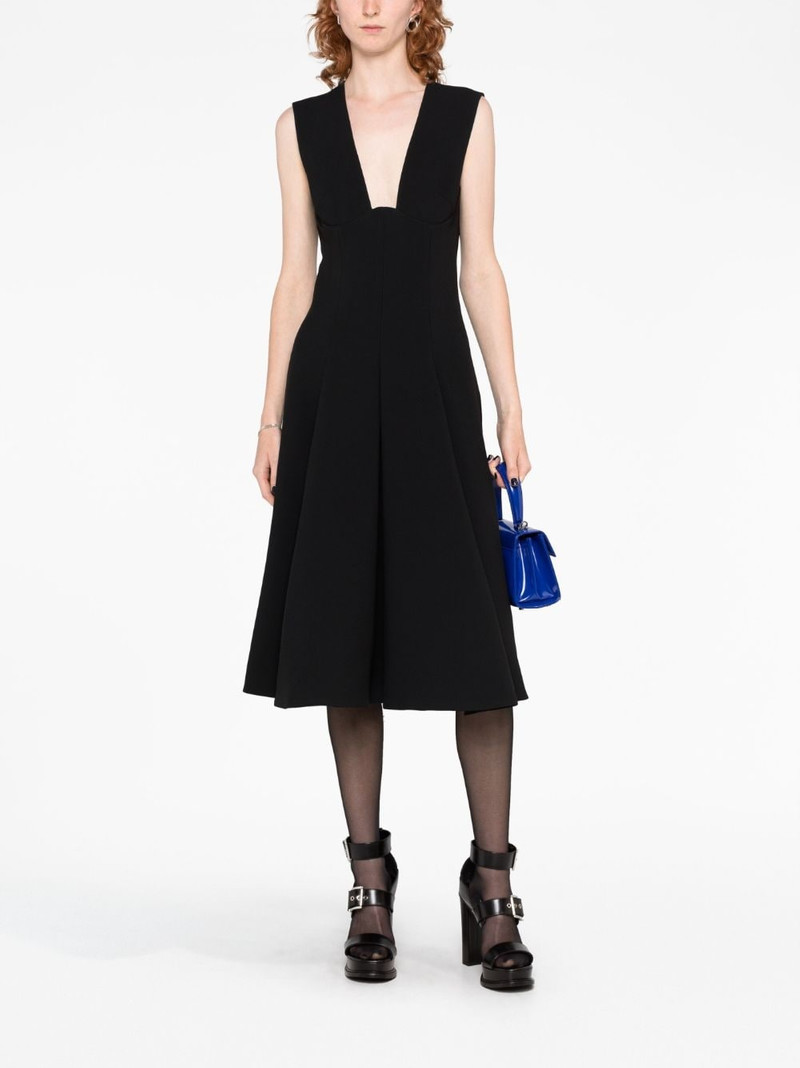 VERSACE pleated midi dress outlook