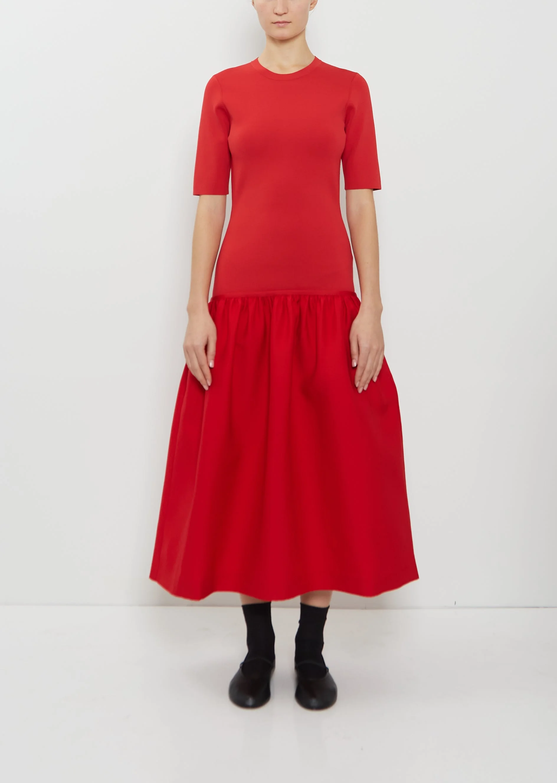 Twinflower Wool Silk Tee Dress - 1