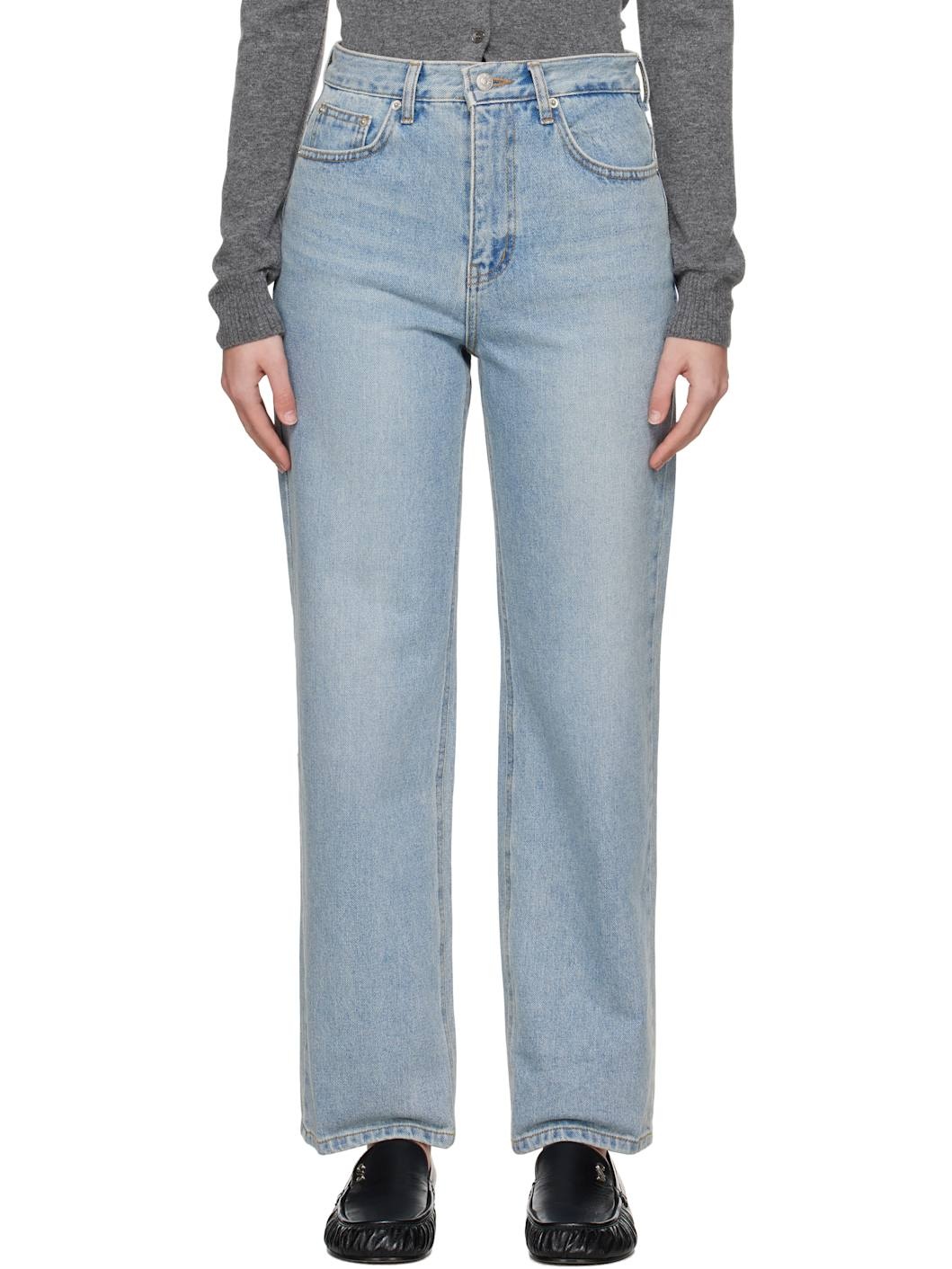 Blue Loose Fit Jeans - 1