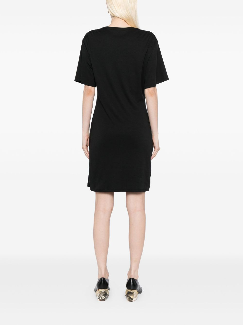 A-line short-sleeved dress - 4