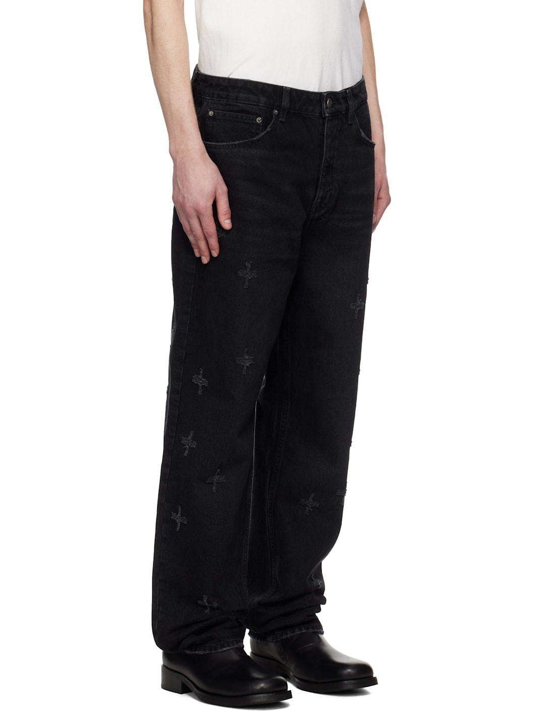 Black Anti K Nirvana Plus Trashed Jeans - 2