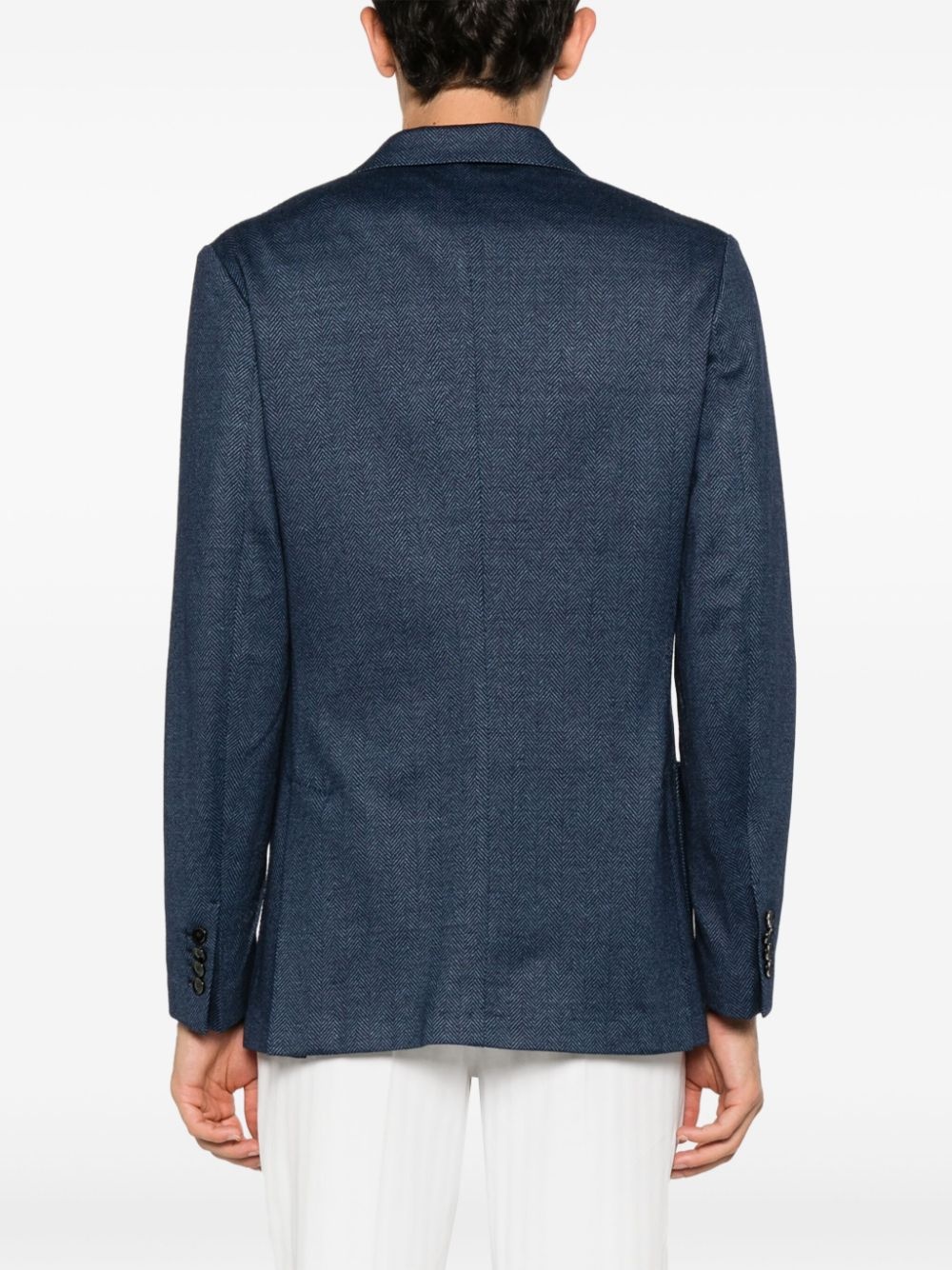 notched-lapels single-breasted blazer - 4