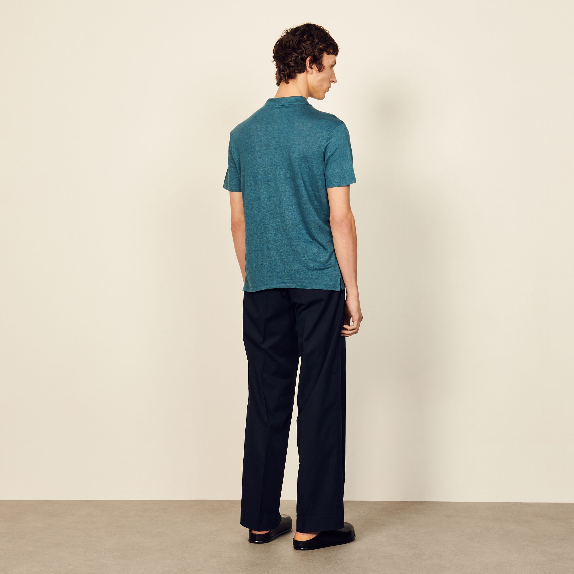 Linen polo shirt - 3