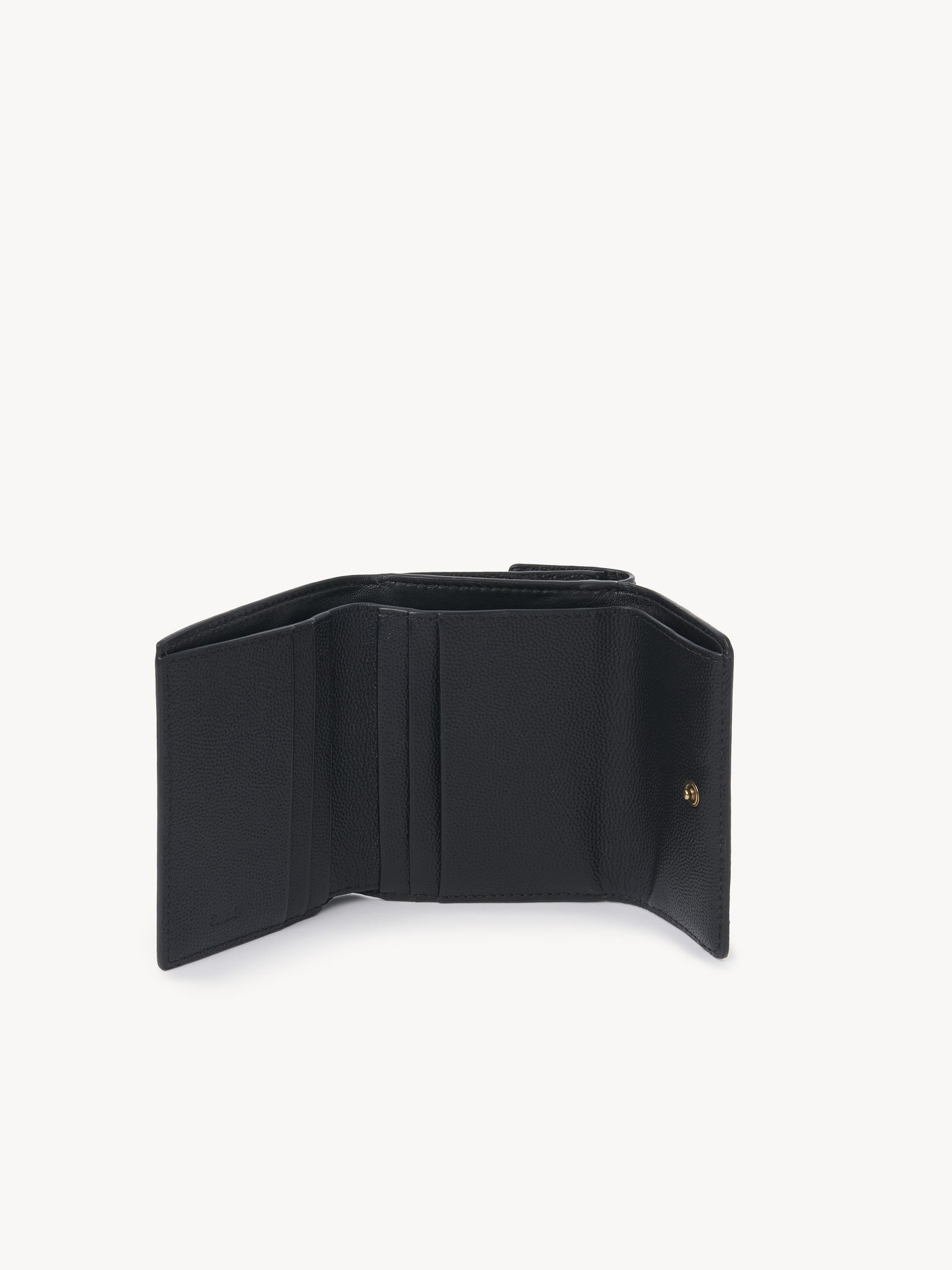 SMALL CHLOÉ CHARMS TRI-FOLD WALLET IN GRAINED LEATHER - 4