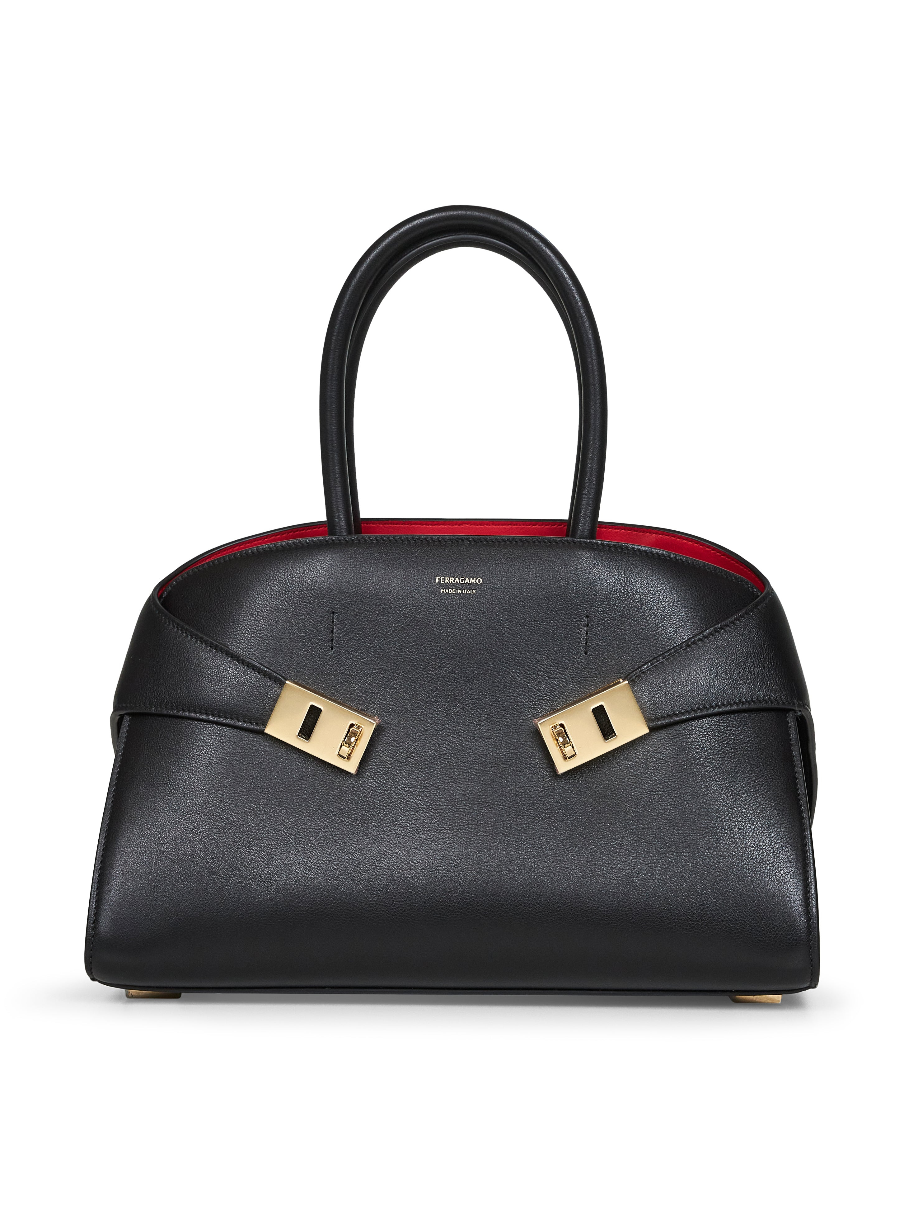 Ferragamo Women Black Hug (M) Top Handle Bag - 1